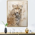 thumbnail image 1 of Designart "Dominance Captured In The Cheetah'S Gaze II" Animals Leopard Floater Framed Wall Art Living Room, 1 of 5