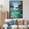 thumbnail image 1 of Designart "Dominican Caribbean Dream I" Nautical & Beach Floater Framed Canvas Print, 1 of 7