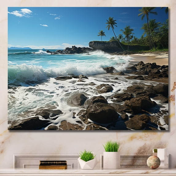 Designart "Dominican Coastal Charm" Nautical & Beach Canvas Wall Art