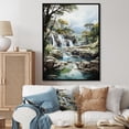 thumbnail image 1 of Designart "Dominican Waterfalls I" Landscape & Nature Floater Framed Wall Art Living Room, 1 of 7