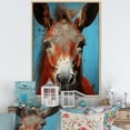 thumbnail image 1 of Designart "Donkey Blues Portrait" Animals Framed Wall Art - Traditional Grey Donkey Entryway Framed Wall Art Print, 1 of 6