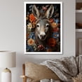 thumbnail image 1 of Designart "Donkey with Colorful Flowers" Animals Framed Wall Art - Traditional Orange Donkey Bedroom Framed Canvas Wall Art, 1 of 6