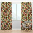 thumbnail image 1 of Designart 'Donuts Collage Pattern' Modern Blackout Curtain Panel, 1 of 4