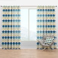 thumbnail image 1 of Designart 'Doodle Monkey Collage Pattern' Tropical Curtain Panel, 1 of 4