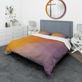 thumbnail image 1 of Designart 'Dotted Triangular Geometry in Yellow and Purple' Modern & Contemporary Duvet Cover Set, 1 of 4