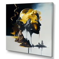 Designart Double Explosure Of Man Dream II Canvas Wall Art
