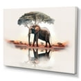 thumbnail image 1 of Designart Double Exposure Of A Elefant With African Landscape II Canvas Wall Art, 1 of 5