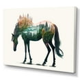 thumbnail image 1 of Designart Double Exposure Of A Horse With Nature Landscape II Canvas Wall Art, 1 of 5