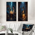 thumbnail image 1 of Designart "Dragon Spirit Celebration Honoring Ancient Traditions II" Christianism Framed Wall Art Set Of 2 - Traditional Gold Gallery Wall Frame Set For Home Decor, 1 of 6