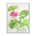 thumbnail image 1 of Designart 'Dragonfly and Lotus' Traditional Framed Canvas Wall Art Print, 1 of 5