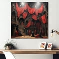 thumbnail image 1 of Designart "Drama of Red and Black Expressionist Theater" Fashion Wall Art - Modern Red Theater Entryway Wall Art Print, 1 of 6