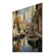 thumbnail image 1 of Designart "Dramatic Canals Beige Canal Majesty I" Cityscapes Print on Natural Pine Wood, 1 of 5