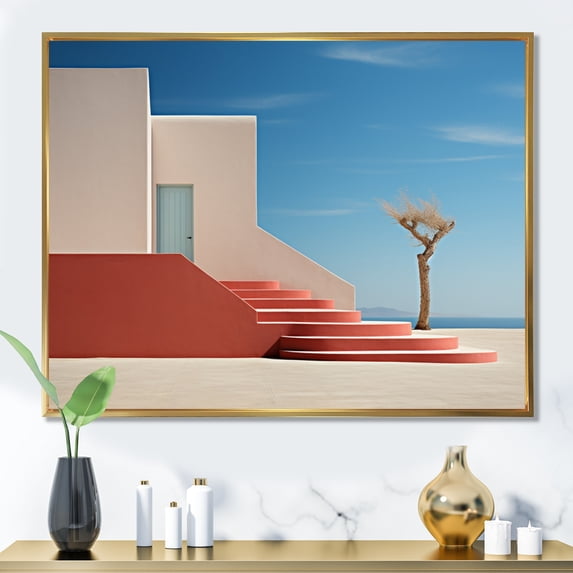 Designart "Dramatic Contrast A Grand Old Theater I" Architecture Floater Framed Canvas Print