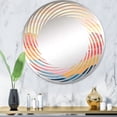 thumbnail image 1 of Designart "Dramatic Mountain Sunset View" Sunrisesunset Spiral Round Wall Mirror - Landscapes Oval Printed Decorative Mirror - Multiple Color Options, 1 of 5