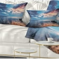 thumbnail image 1 of Designart Dramatic Sky Over Sunset Lake - Landscape Printed Throw Pillow - 12x20, 1 of 5