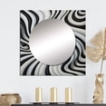 thumbnail image 1 of Designart "Dream Black and White Optical Art III" Abstract Square Mirror Wall Decor Transitional - Large Black Square Bathroom Mirror - Square Printed Wall Mirror Art, 1 of 5
