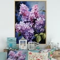 thumbnail image 1 of Designart "Dream Of Lilacs In Minimalism V" Lilacs Floater Framed Canvas Wall Art, 1 of 5