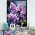 thumbnail image 1 of Designart "Dream Of Lilacs In Minimalism V" Lilacs Floater Framed Canvas Wall Art, 1 of 5