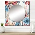 thumbnail image 1 of Designart "Dream Weavern Hues II" Floral Square Mirror For Wall Decor - Large Pink Square Printed Wall Mirror Art - Square Cottage Mirror - Wall Mounted Square Large Mirror, 1 of 5