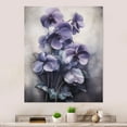 thumbnail image 1 of Designart "Dream of Purple and Grey Violets II" Violets Metal Art Print, 1 of 5