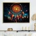 thumbnail image 1 of Designart "Dreamcatcher In Teal And Yellow Night'S Embrace" Dream catcher Floater Framed Canvas Art Print, 1 of 5