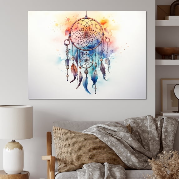 Designart "Dreamcatcher euphony Of Hues I" Spiritual Wall Decor