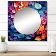 thumbnail image 1 of Designart "Dreaming Among Colorful Leaves" Leaves Multicolor Large Square Mirror - Square Bedroom Mirror Printed Wall Decor - Traditional Square Printed Wall Mirror Art, 1 of 5