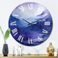 thumbnail image 1 of Designart "Dreaming in Indigo I" Abstract Landscape Oversized Wall Clock, 1 of 5