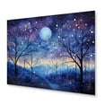 thumbnail image 1 of Designart "Dreaming in Indigo III" Abstract Landscape Metal Wall Decor, 1 of 5