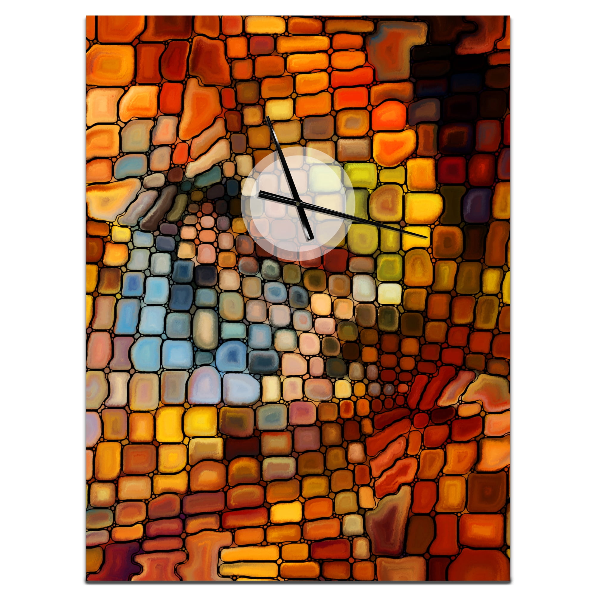 Designart 'Dreaming of Stained Glass' Modern wall clock