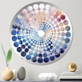 thumbnail image 1 of Designart "Dreamlike Alcohol Ink Fusion" Abstract Shapes Radial Dot Round Wall Mirror - Abstract Oval Printed Decorative Mirror - Multiple Color Options, 1 of 5