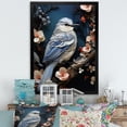 thumbnail image 1 of Designart "Dreamlike Avian Floral Home I" Animals Bird Picture Framed Wall Art Living Room, 1 of 5