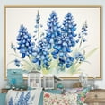 thumbnail image 1 of Designart "Dreamlike Blue Bonnets Minimalism" Blue Bonnets Floater Framed Wall Art Prints, 1 of 5