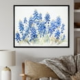 thumbnail image 1 of Designart "Dreamlike Blue Bonnets Minimalism I" Blue Bonnets Floater Framed Wall Art Living Room, 1 of 5