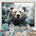 thumbnail image 1 of Designart "Dreamlike Grizzly Bear In Surreal Setting" Animals Bear Floater Framed Canvas Art Print, 1 of 5