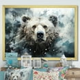 thumbnail image 1 of Designart "Dreamlike Grizzly Bear In Surreal Setting" Animals Bear Picture Framed Canvas Art Print, 1 of 5