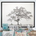 thumbnail image 1 of Designart "Dreamlike White Pine Minimalism II" Tree Pine Floater Framed Wall Art Living Room, 1 of 5