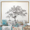 thumbnail image 1 of Designart "Dreamlike White Pine Minimalism II" Tree Pine Floater Framed Wall Art Living Room, 1 of 5