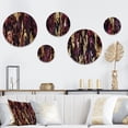 thumbnail image 1 of Designart "Dreams Of Timeless Baroque Florals In Purple" Damask Round Wall Art Set Of 5 - Purple Bohemian Office Room Wall Art Set, 1 of 6