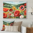 thumbnail image 1 of Designart "Dreams Of Vibrant Red Poppy Fields" Poppy Floater Framed Canvas Art Print, 1 of 5