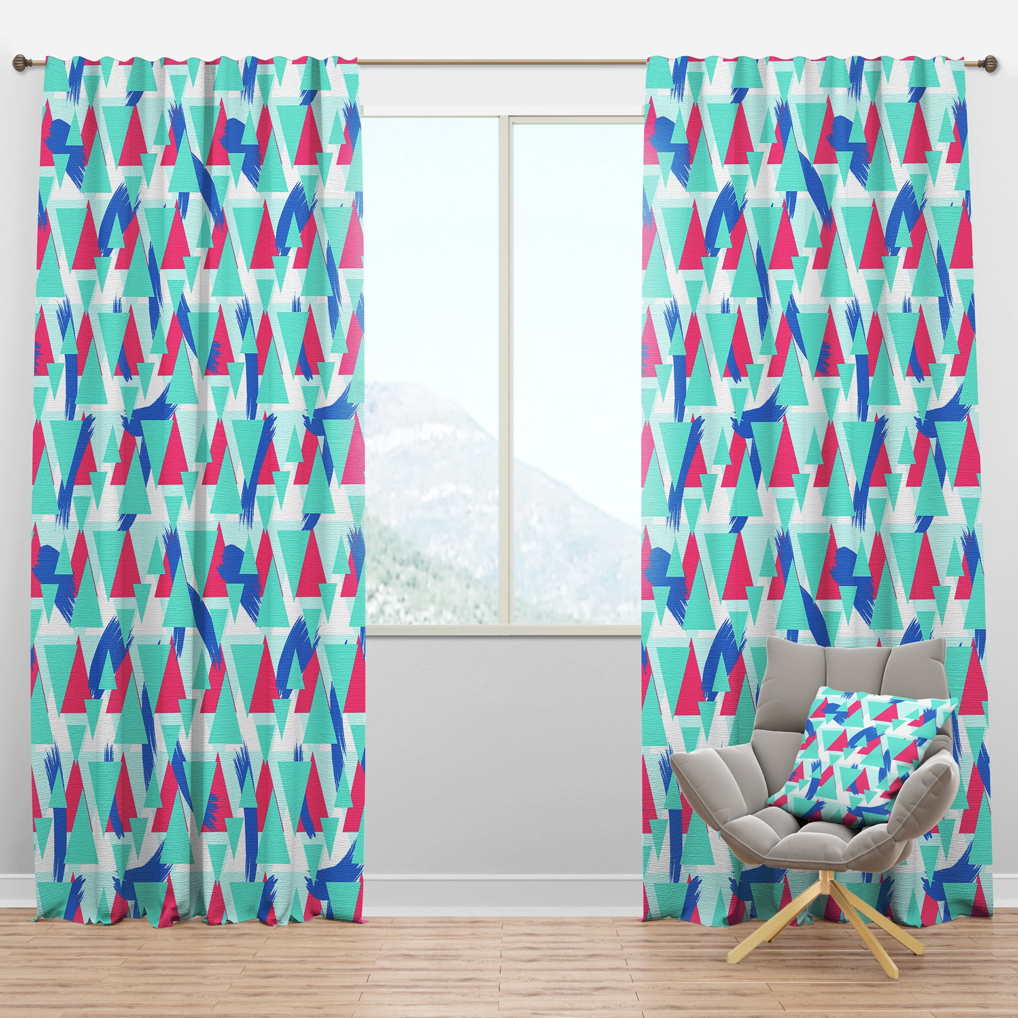 Designart 'Dreams Pastel IV' Modern Blackout Curtain Panel