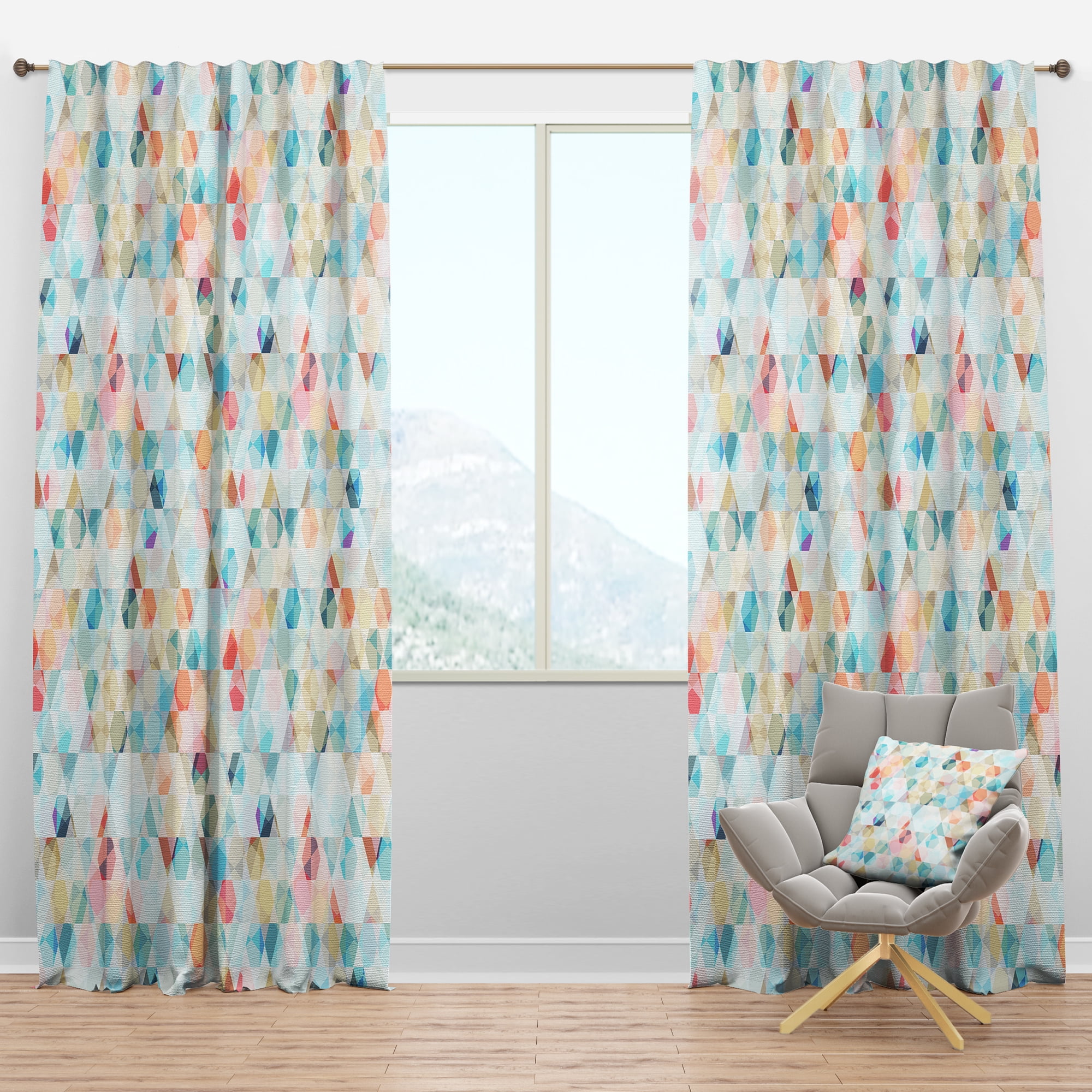 Designart 'Dreams Pastel V' Modern & Contemporary Blackout Curtain Panel