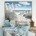 thumbnail image 1 of Designart "Dreams Path Beach Seascape II" Nautical & Beach Floater Framed Canvas Print, 1 of 7