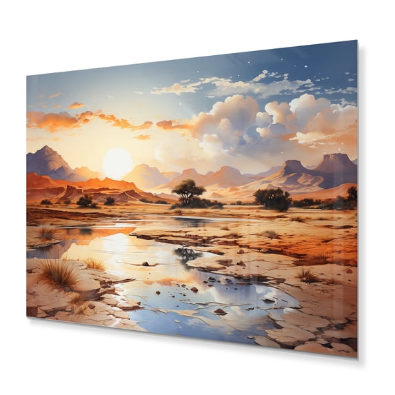 Designart "Dreams Sahara African Wall art II" African Metal Art Print