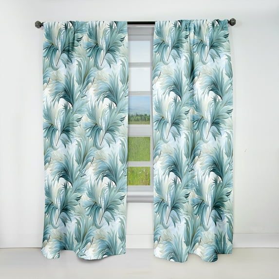 Designart "Dreamscape By The Ocean VI" Tropical Blackout Curtain Single Panel