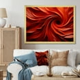 Designart "Dreamscape Red Abstract Spiral I" Abstract Framed Wall Art