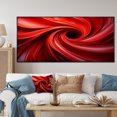 Designart "Dreamscape Red Abstract Spiral IV" Oversized Abstract Framed