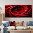 Designart "Dreamscape Red and Black Abstract Spiral" Oversized Abstract