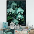 thumbnail image 1 of Designart "Dreamscapes Of Green Orchid Fantasy" Orchids Floater Framed Canvas Wall Art, 1 of 5