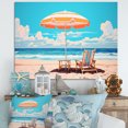 thumbnail image 1 of Designart "Dreamy Beach Chairs I" Nautical & Beach Canvas Art Print, 1 of 5